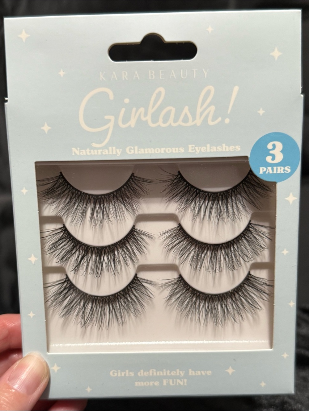 Kara Beauty Girlash! Dramatic Black False Eyelashes - 3 Pairs